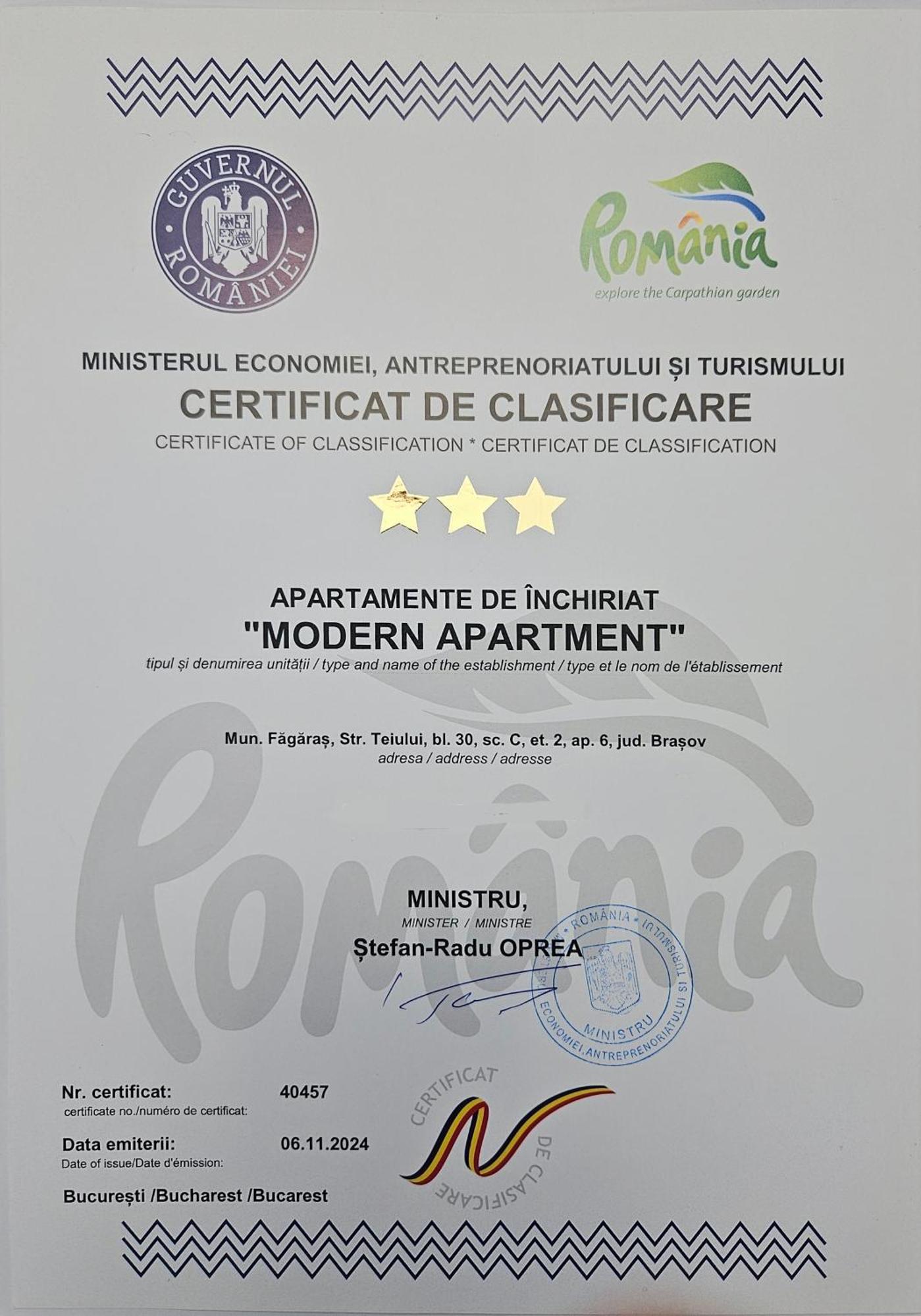 Modern Apartament Făgăraş Eksteriør billede